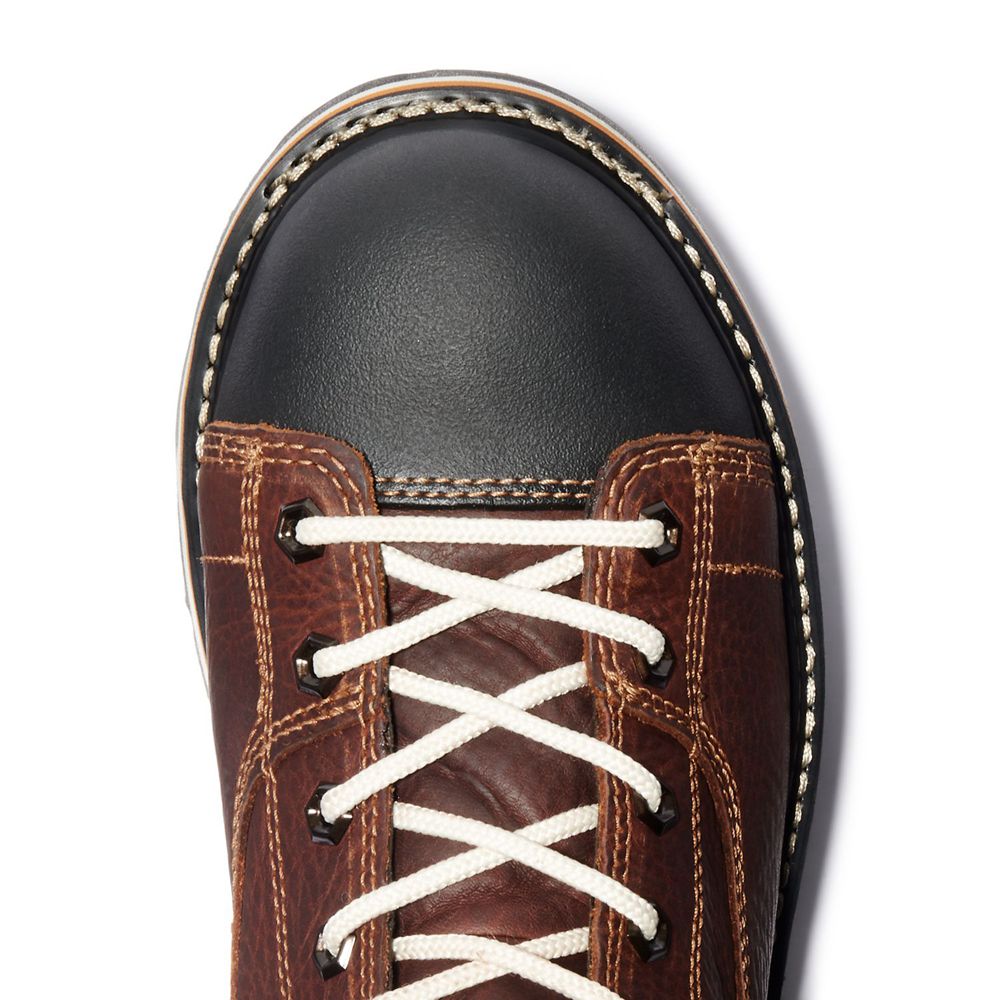 Botas de Trabajo Masculino - Timberland Pro® Gridworks 6\" Alloy Toe - LVMKB4037 - Marrom/Pretas